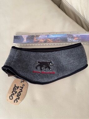 Marc Tetro Gray Fleece unisex Headband with Husky Embroidered Accent